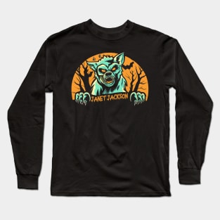 Janet Jackson Werewolf Halloween Long Sleeve T-Shirt